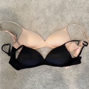VS PINK WEAR EVERYWHERE WIREFREE BRAS (nude & black)